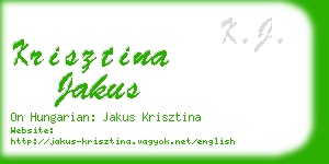 krisztina jakus business card